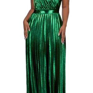Stunning Emerald One Shoulder Dress